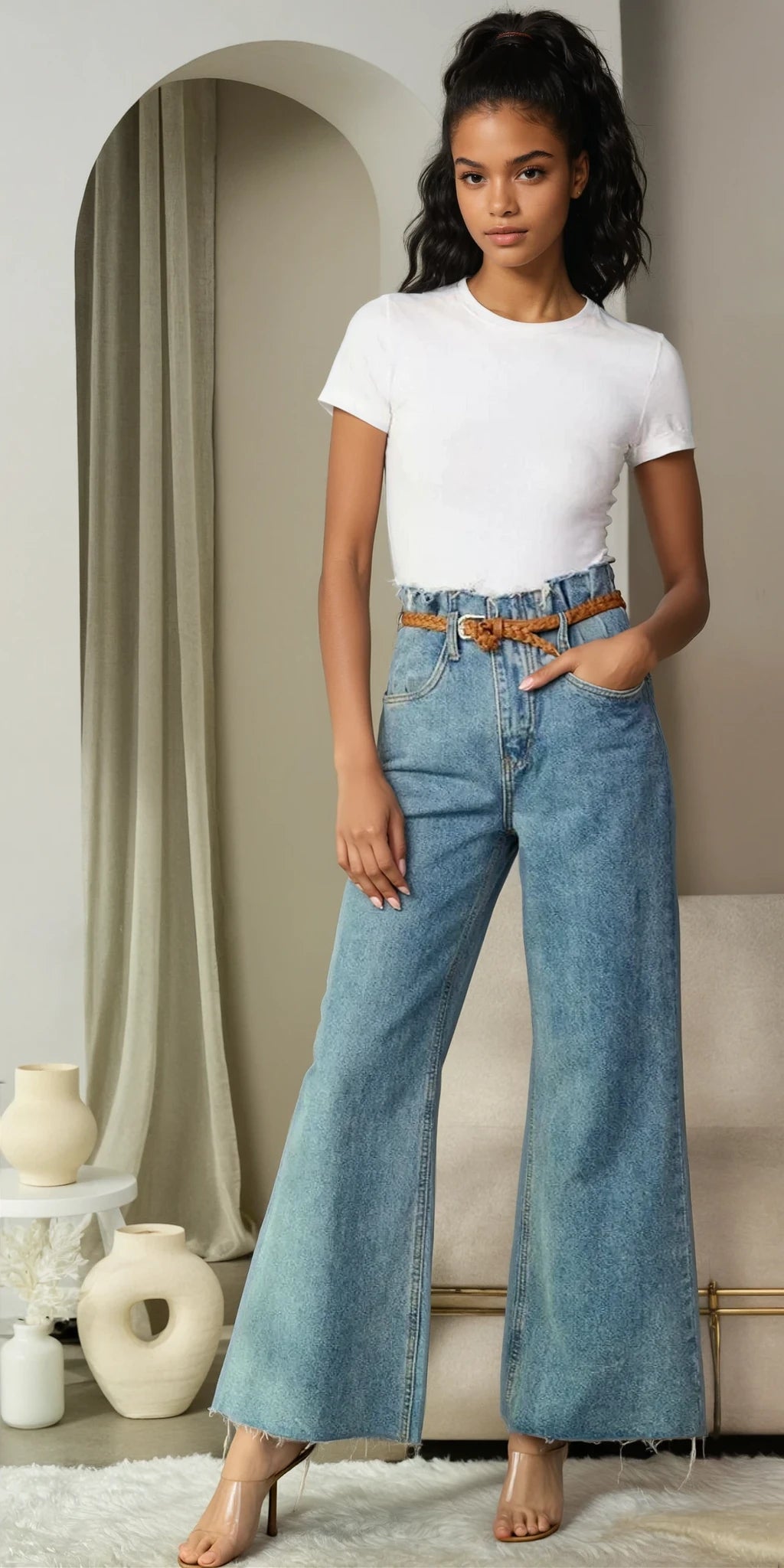 SELENES High Waist Denim