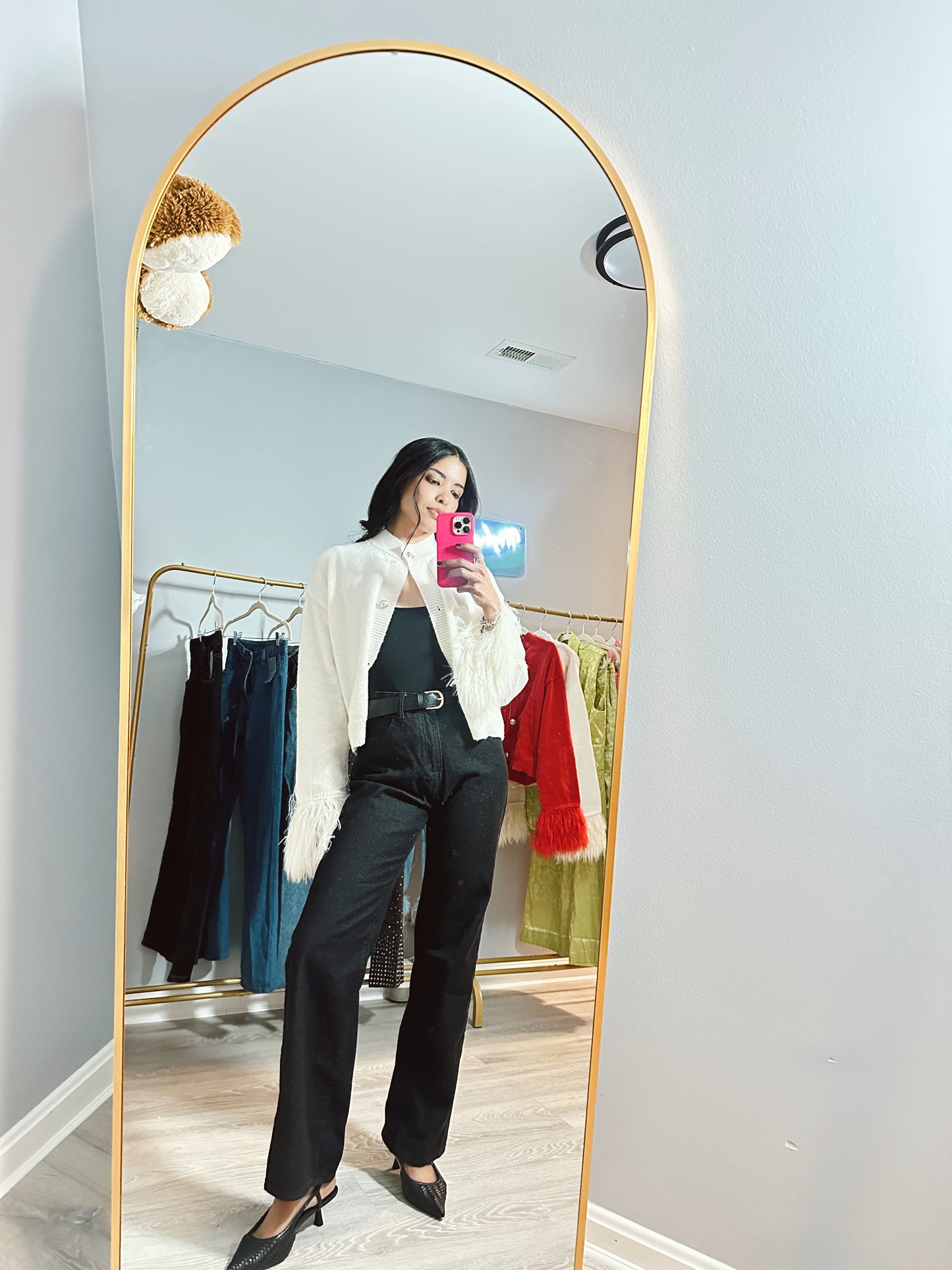 SELENES Feather Cardigan