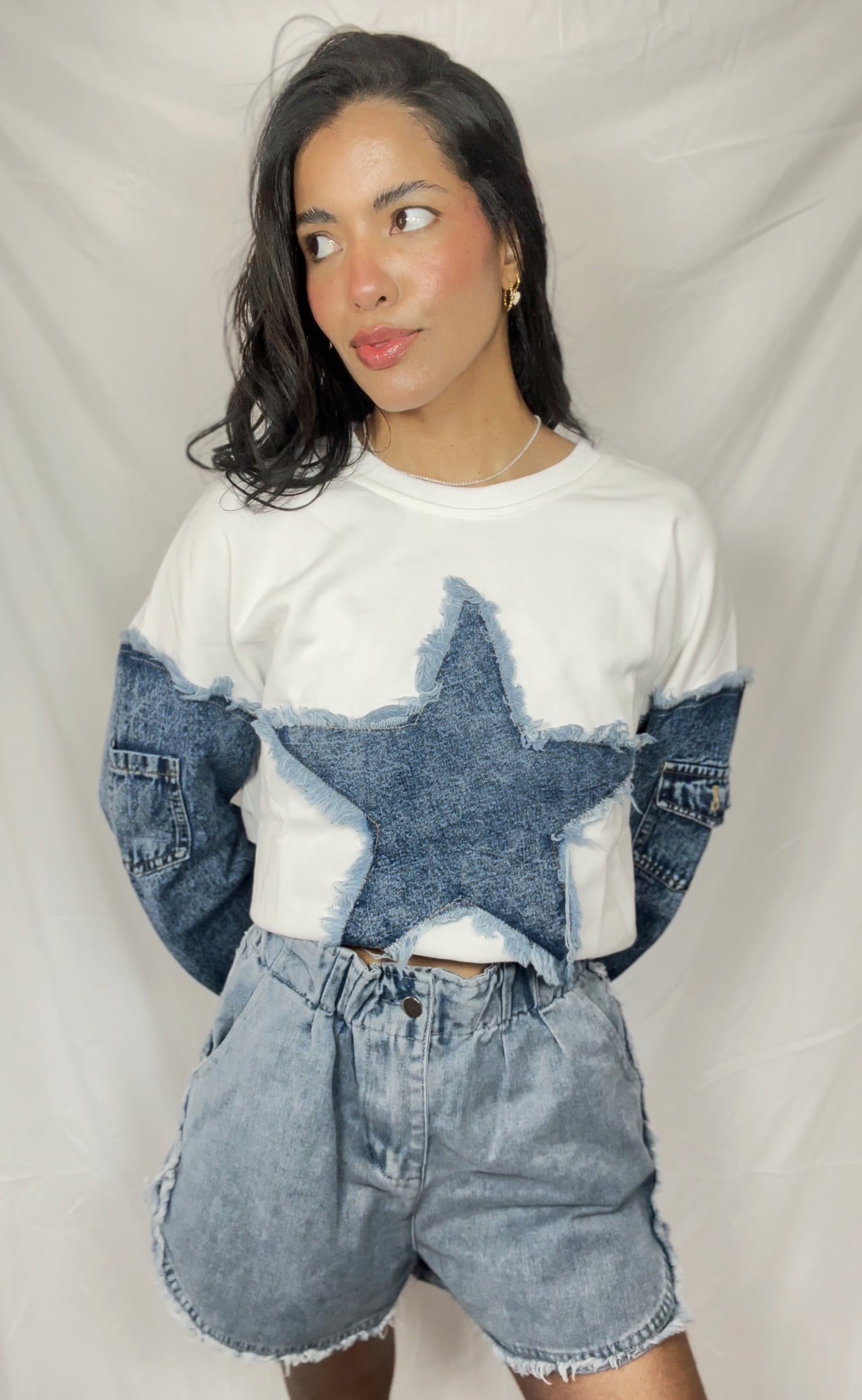 SELENES DENIM SHORT