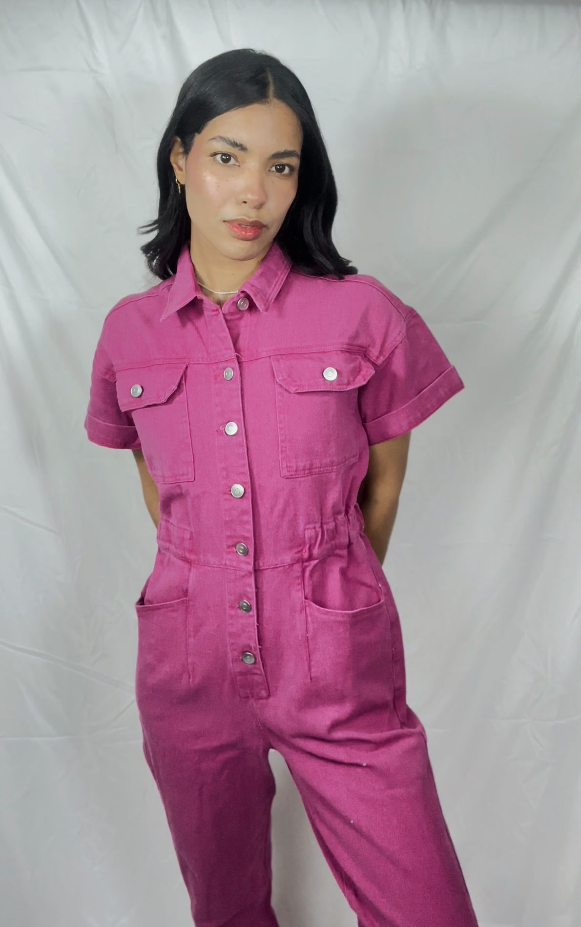 SELENES Short Sleeve Jumpsuit