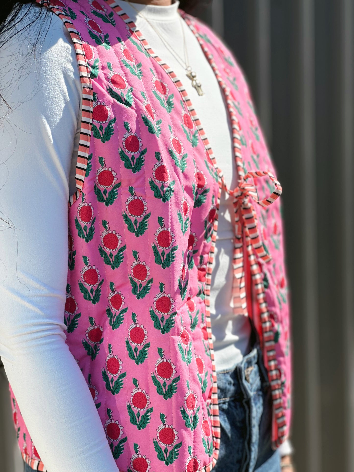 Floral Print Vest