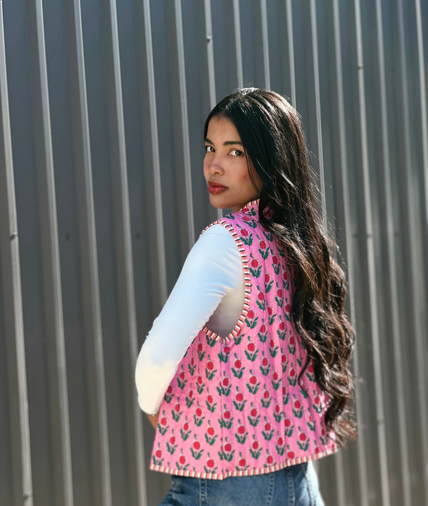 Floral Print Vest